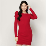 "Women Solid Bodycon Dress "