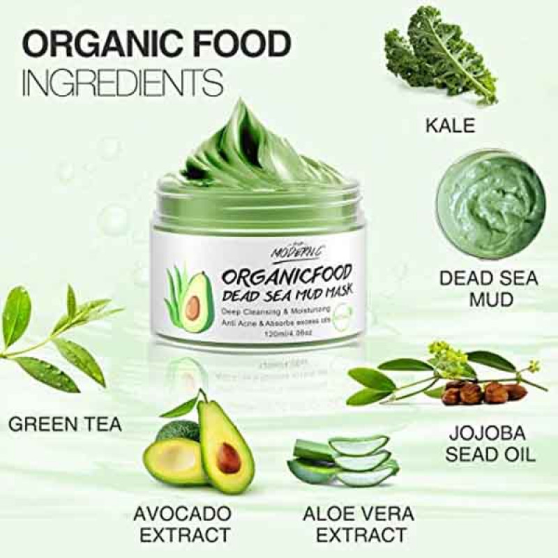 Clay Mask Avocado Dead sea Mud Stick Mask Natural Organic Green Tea Mud Mask Deep Cleansing Blackhead Removal Face Mask