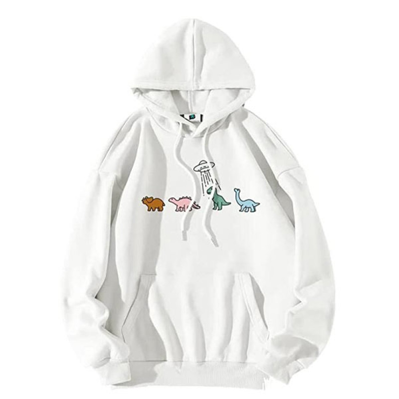 SXV 'Litle Dinosaurs’ Printed Cool Aesthetic Sweatshirt Hoodie