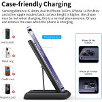 Wireless Charger,ANYLINCON 3 in 1 Wireless Charger Station for Apple iPhone/iWatch/Airpods,iPhone 14,13,12,11 (Pro, Pro Max)/XS/XR/XS/X/8(Plus),iWatch