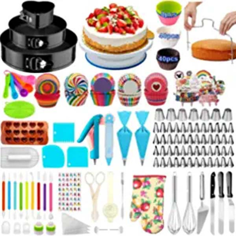 Cake Decorating Supplies 489pcs, Baking Tools Set for Cakes，